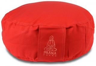 Meditační polštář PRÁNA s potahem - červená  36 x 12 cm | + Dárek: náhradní náplň