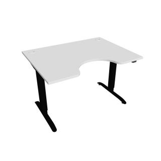 Office Pro psací stůl Hobis Motion MS ERGO 2 Barva desky: bílá, Barva kovu: černá RAL 9005, Šířka: 120 cm