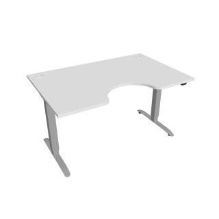 Office Pro psací stůl Hobis Motion MS ERGO 2 Barva desky: bílá, Barva kovu: šedá RAL 9006, Šířka: 140 cm