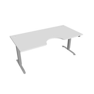 Office Pro psací stůl Hobis Motion MS ERGO 2 Barva desky: bílá, Barva kovu: šedá RAL 9006, Šířka: 180 cm