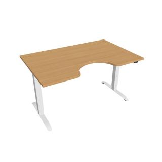Office Pro psací stůl Hobis Motion MS ERGO 2 Barva desky: buk, Barva kovu: bílá RAL 9016, Šířka: 140 cm