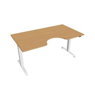 Office Pro psací stůl Hobis Motion MS ERGO 2 Barva desky: buk, Barva kovu: bílá RAL 9016, Šířka: 160 cm