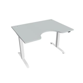 Office Pro psací stůl Hobis Motion MS ERGO 2 Barva desky: šedá, Barva kovu: bílá RAL 9016, Šířka: 120 cm