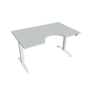 Office Pro psací stůl Hobis Motion MS ERGO 2 Barva desky: šedá, Barva kovu: bílá RAL 9016, Šířka: 140 cm