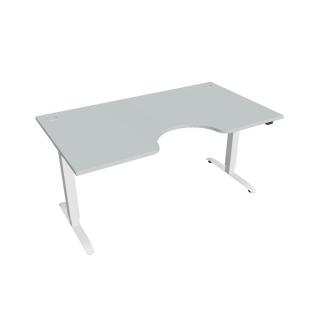 Office Pro psací stůl Hobis Motion MS ERGO 2 Barva desky: šedá, Barva kovu: bílá RAL 9016, Šířka: 160 cm