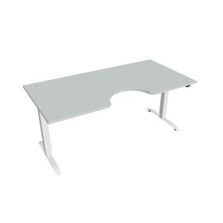Office Pro psací stůl Hobis Motion MS ERGO 2 Barva desky: šedá, Barva kovu: bílá RAL 9016, Šířka: 180 cm