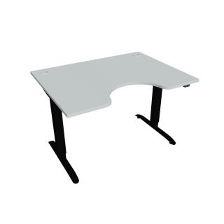 Office Pro psací stůl Hobis Motion MS ERGO 2 Barva desky: šedá, Barva kovu: černá RAL 9005, Šířka: 120 cm