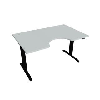 Office Pro psací stůl Hobis Motion MS ERGO 2 Barva desky: šedá, Barva kovu: černá RAL 9005, Šířka: 140 cm