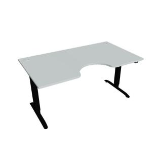 Office Pro psací stůl Hobis Motion MS ERGO 2 Barva desky: šedá, Barva kovu: černá RAL 9005, Šířka: 160 cm
