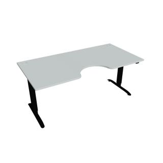 Office Pro psací stůl Hobis Motion MS ERGO 2 Barva desky: šedá, Barva kovu: černá RAL 9005, Šířka: 180 cm