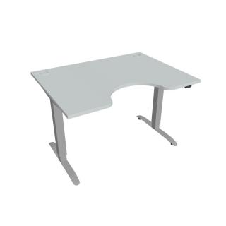 Office Pro psací stůl Hobis Motion MS ERGO 2 Barva desky: šedá, Barva kovu: šedá RAL 9006, Šířka: 120 cm