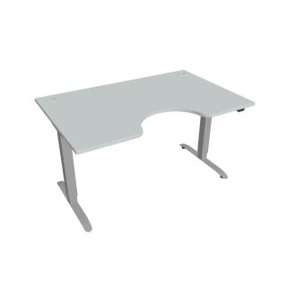 Office Pro psací stůl Hobis Motion MS ERGO 2 Barva desky: šedá, Barva kovu: šedá RAL 9006, Šířka: 140 cm