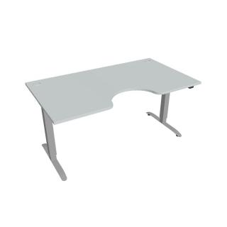 Office Pro psací stůl Hobis Motion MS ERGO 2 Barva desky: šedá, Barva kovu: šedá RAL 9006, Šířka: 160 cm