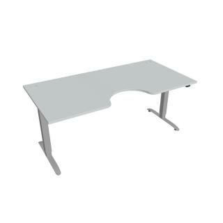 Office Pro psací stůl Hobis Motion MS ERGO 2 Barva desky: šedá, Barva kovu: šedá RAL 9006, Šířka: 180 cm
