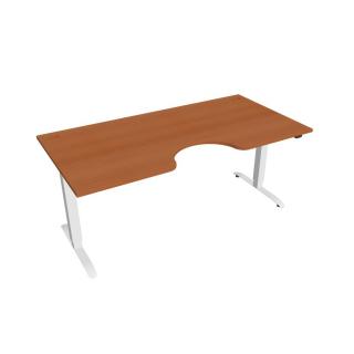 Office Pro psací stůl Hobis Motion MS ERGO 2 Barva desky: třešeň, Barva kovu: bílá RAL 9016, Šířka: 180 cm