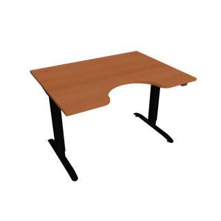 Office Pro psací stůl Hobis Motion MS ERGO 2 Barva desky: třešeň, Barva kovu: černá RAL 9005, Šířka: 120 cm