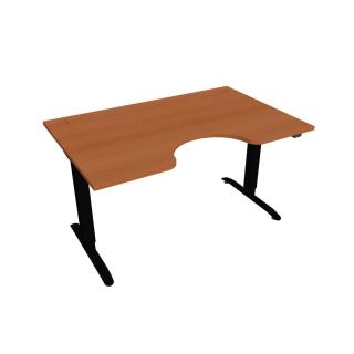 Office Pro psací stůl Hobis Motion MS ERGO 2 Barva desky: třešeň, Barva kovu: černá RAL 9005, Šířka: 140 cm