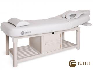 Pevné masážní lehátko s vyhříváním Fabulo Spa Harmony 303  190*81 cm | 53 kg | světle šedá Barva: světle šedá