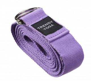 Popruh na jógu Trendy Yoga Belt s kovovou sponou Barva: fialová