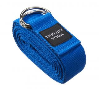 Popruh na jógu Trendy Yoga Belt s kovovou sponou Barva: modrá