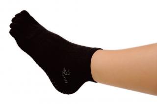 Protiskluzové bambusové ponožky na pilates a jógu SISSEL® Pilates Socks Bamboo  S/M (35-39) | L/XL (40-45) Barva: černá, Velikosti: L/XL (40-45)