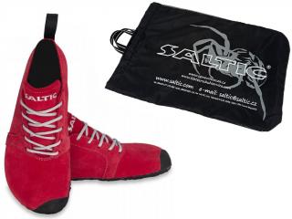 Saltic Barefoot FURA Velur Ferrari  + dárek: stylový vak na obuv Velikost: 38