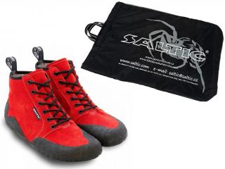 Saltic Barefoot Outdoor High Red  + dárek: stylový vak na obuv Velikost: 40