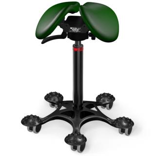 Sedlová židle SALLI Swing  24 barev Barva čalounění: Kůže - borovicová zelená #98015, Konstrukce: černá + masážní Salli základna, Výška postavy:…