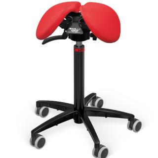 Sedlová židle Salli SwingFit  24 barev Barva čalounění: Kůže - PQ červená #05011/PQ, Konstrukce: černá + standard základna, Výška postavy: Nízká (S) -…