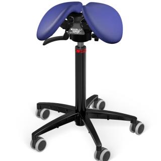 Sedlová židle Salli SwingFit  24 barev Barva čalounění: Kůže - tmavě modrá #77158, Konstrukce: černá + standard základna, Výška postavy: Nízká (S) -…