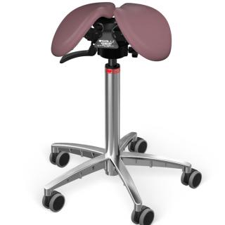 Sedlová židle Salli SwingFit  24 barev Barva čalounění: Syntetická kůže - starorůžová #9532, Konstrukce: chromová + standard základna, Výška postavy:…