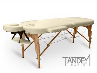 Skládací masážní stůl TANDEM Basic-2 Oval  195*70 cm / 13,1 kg / krémová Barva: krémová