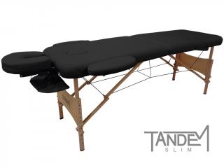 Skládací masážní stůl TANDEM Basic-2 Slim  186*60 cm | 13 kg | 2 barvy Barva: černá