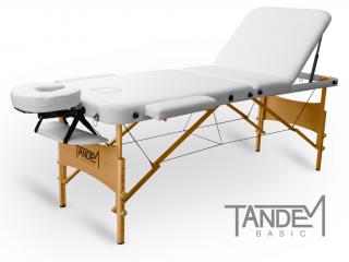 Skládací masážní stůl TANDEM Basic-3  195*70 cm / 15,3 kg / 4 barvy Barva: bílá