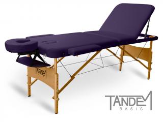 Skládací masážní stůl TANDEM Basic-3  195*70 cm / 15,3 kg / 4 barvy Barva: fialová