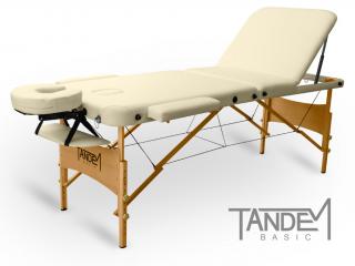 Skládací masážní stůl TANDEM Basic-3  195*70 cm / 15,3 kg / 4 barvy Barva: krémová