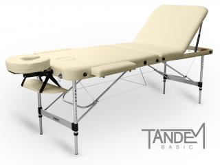 Skládací masážní stůl TANDEM Basic ALU-3  195*70 cm / 14,6 kg / 3 barvy Barva: krémová