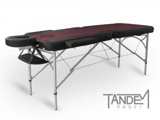 Skládací masážní stůl TANDEM Profi A2D Duo  195*70 cm / 14,8 kg / 5 barev Barva: bordovo-černá