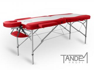 Skládací masážní stůl TANDEM Profi A2D Duo  195*70 cm / 14,8 kg / 5 barev Barva: krémovo-červená