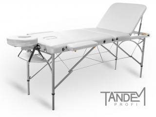 Skládací masážní stůl TANDEM Profi A3D  195*70 cm / 15,9 kg / 3 barvy Barva: bílá