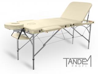 Skládací masážní stůl TANDEM Profi A3D  195*70 cm / 15,9 kg / 3 barvy Barva: krémová