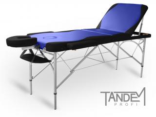 Skládací masážní stůl TANDEM Profi A3D Duo  195*70 cm / 15,9 kg / 5 barev Barva: modro-černá
