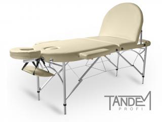 Skládací masážní stůl TANDEM Profi A3D Oval  195*70 cm / 14,6 kg / 2 barvy Barva: krémová