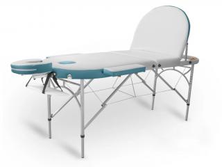 Skládací masážní stůl TANDEM Profi A3D Oval Duo  195*70 cm / 14,6 kg / 3 barvy Barva: bílo-tyrkysová