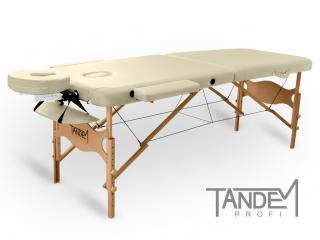 Skládací masážní stůl TANDEM Profi W2D  195*70 cm / 15,5 kg / 3 barvy Barva: krémová
