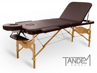 Skládací masážní stůl TANDEM Profi W3D  195*70 cm / 16,6 kg / 3 barvy Barva: čokoládová