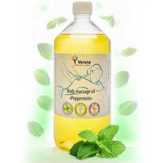 Tělový masážní olej Verana Máta Objem: 1000 ml