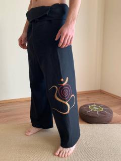 Thajské kalhoty na jógu a masáž LaMonka & Elbabett OM