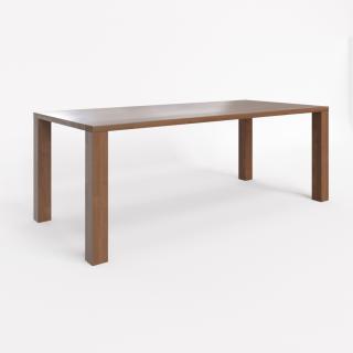 Jídelní stůl bez lubu Materiál: Buk jádrový, Povrchová úprava: rovné rohy, Specifikace: 90x140