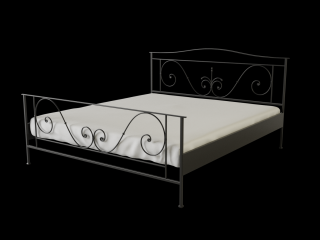 Kovová postel DAGMAR Povrchová úprava: černá, Rozměr: 100 x 200 cm